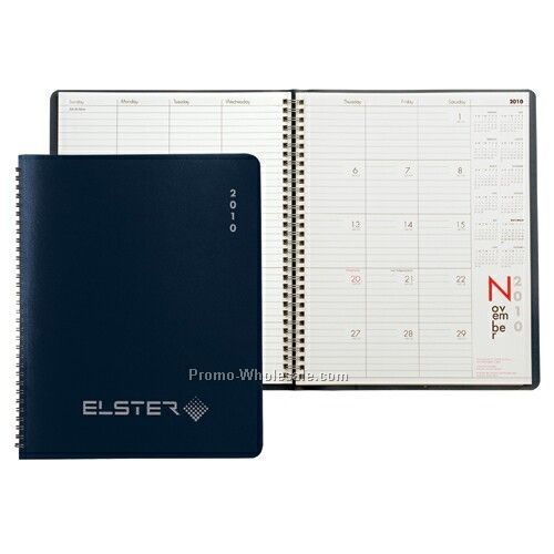 Horizon 11"x8-1/4" Large 14 Month Wired Planner (Black)