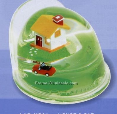 House & Car Aqua Dome Memo Pad Holder