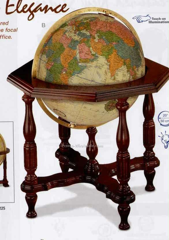 Illuminated Statesman Antique Ocean Globe