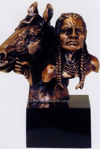 Indian Horse Bust Figurine (7"x12")