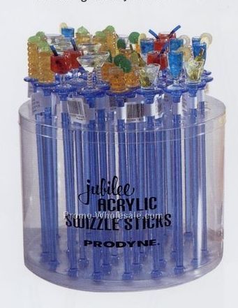 Jubilee 36 Piece Acrylic Mini Cocktail Swizzle Stick Set