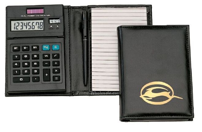 Jumbo Display Jr. Folder With Calculator & Clock