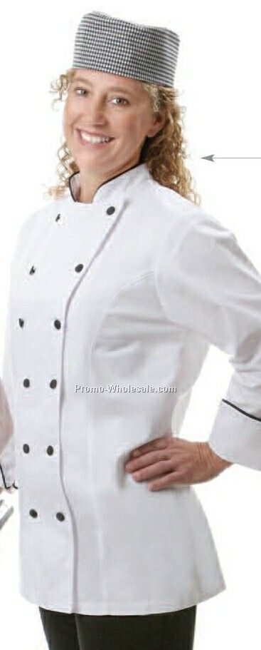 Ladies' Fitted Chef Coat - White (Small)