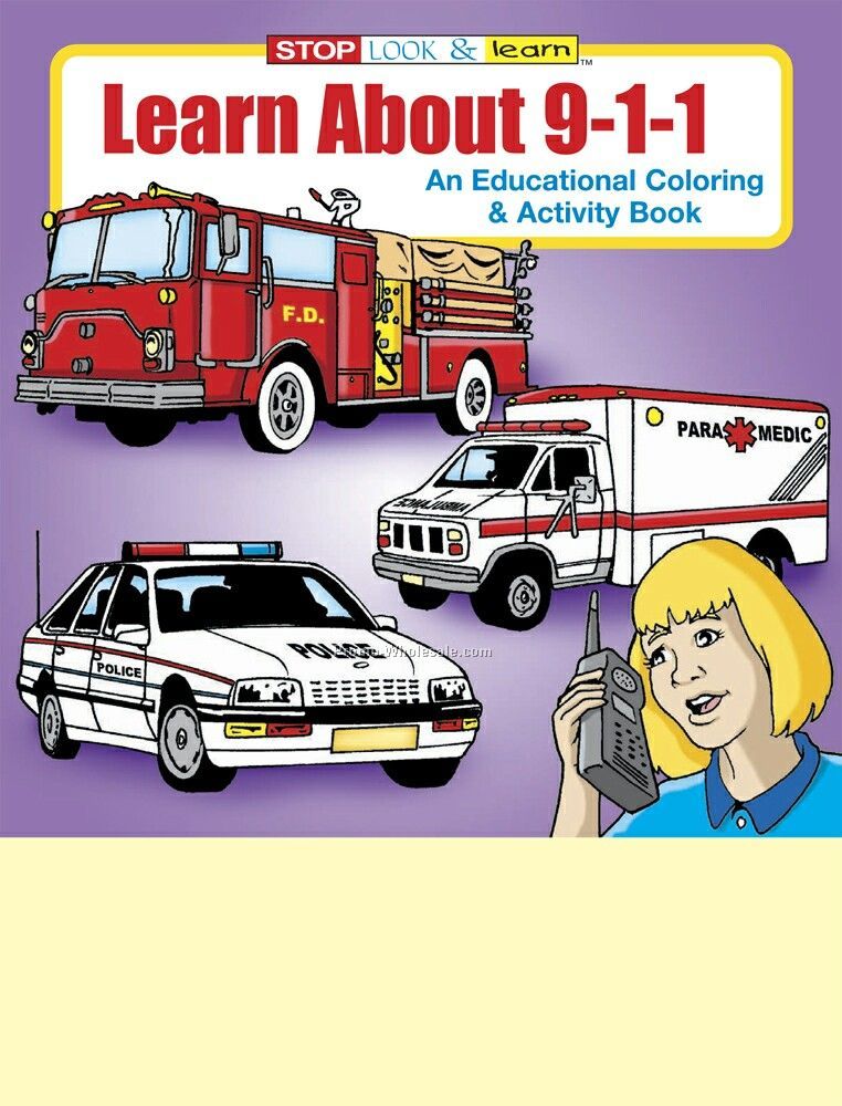 Learn About 9-1-1 Coloring Book