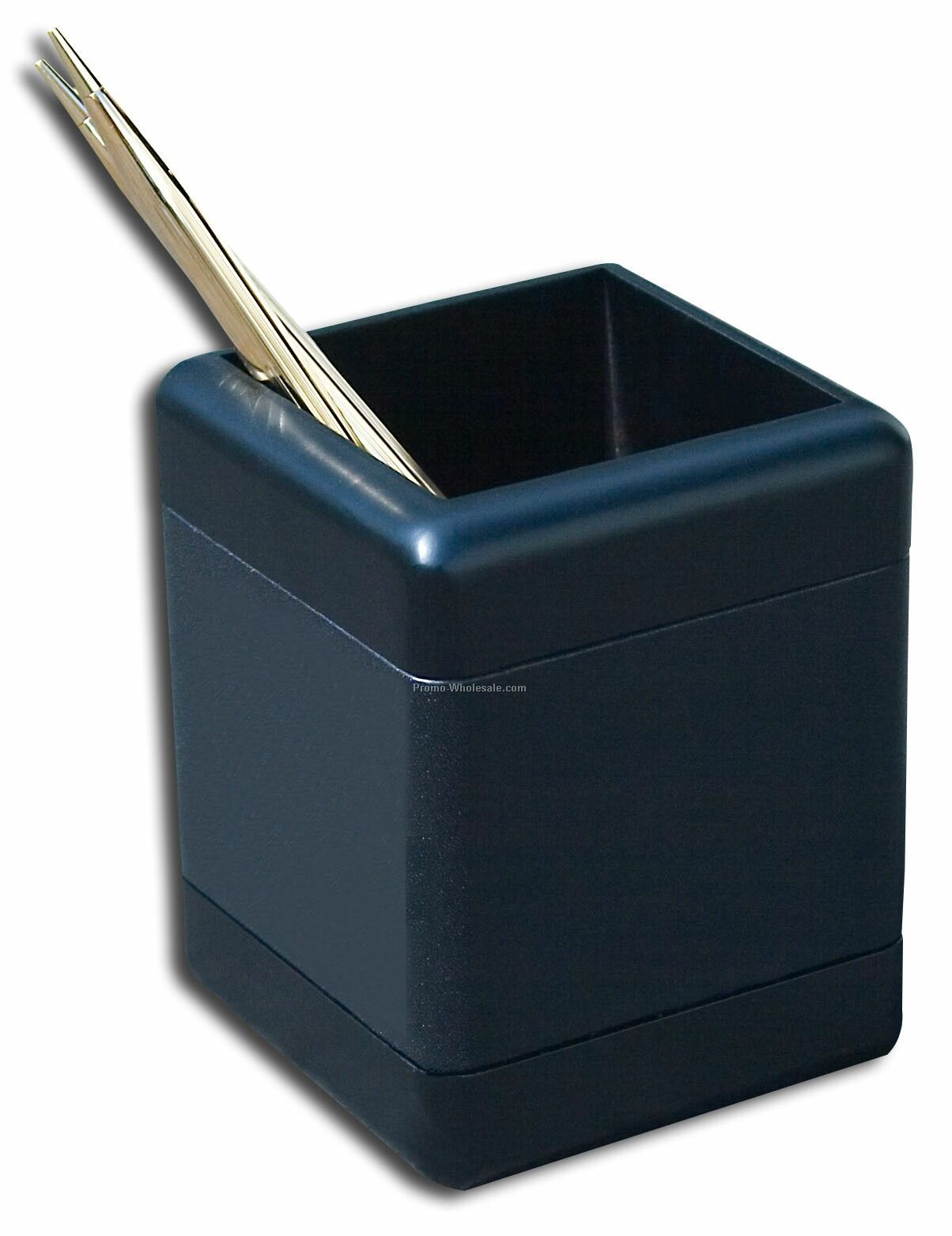 Leather Pencil Cup Holder With Blackwood Trim