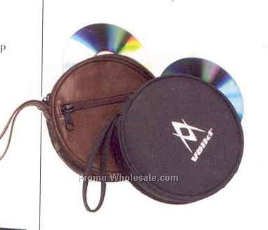 Leather Round 12 CD Case (Blank)