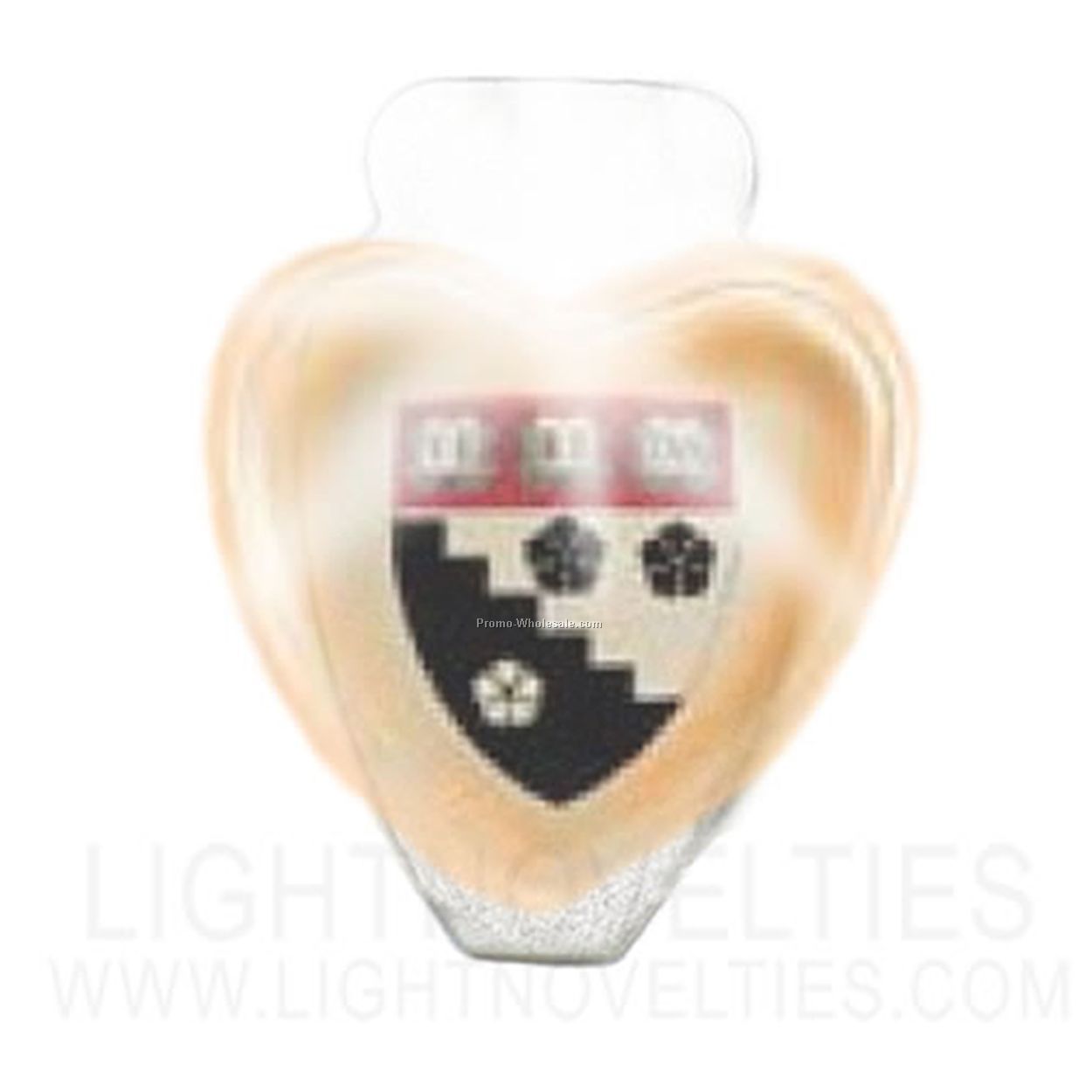 Light Up Note Holder - Heart W/ White LED