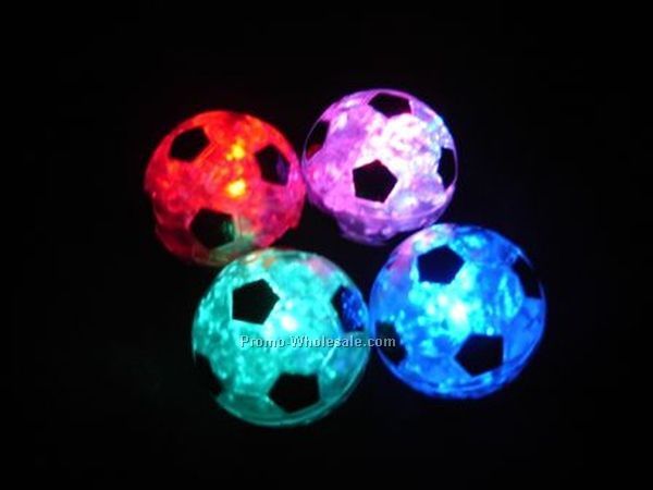 Light Up Soccer Ball Ice Cube - White