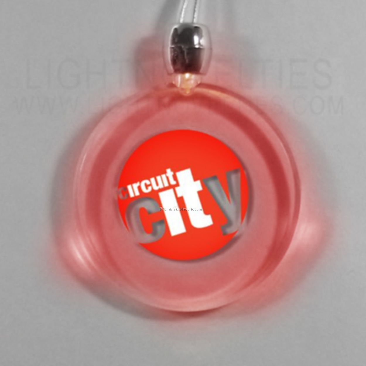 Lighted Necklace - Round - Red Or Yellow