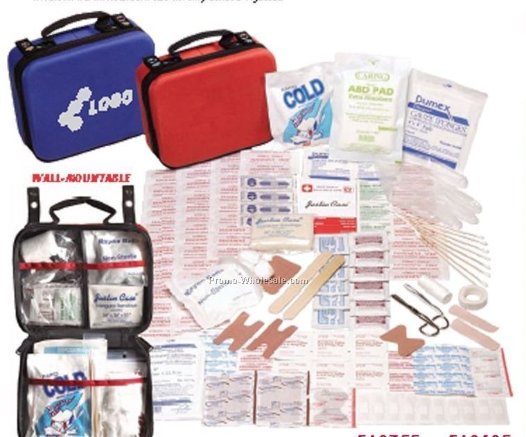 Max Medic First Aid Kit W/ Premium Wall Mountable Case
