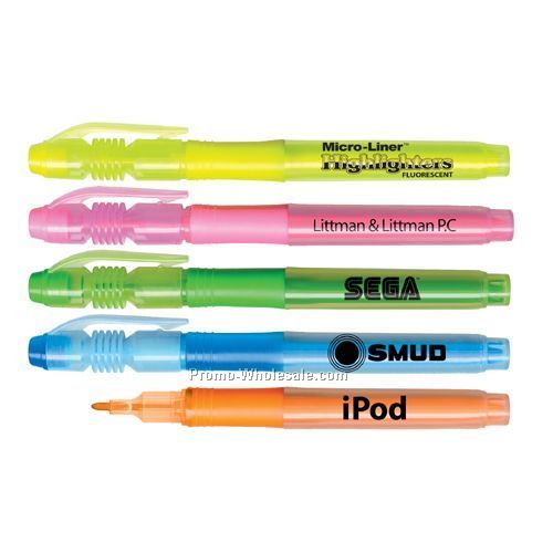 Micro-liner Fluorescent Barrel Highlighter