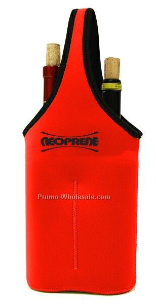 Neoprene Double Bottle Sleeve - Red (8"x17"x3")