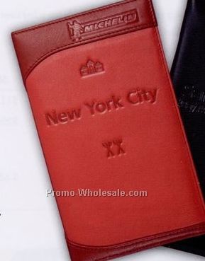 New York City Michelin Guides W/ Ultra Red Leather Cover