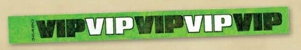 Novelty Strong Band Pre-printed Vip Wristband