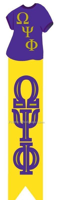 Omega Psi Phi Fraternity Shirt Bookmark W/ Black Back