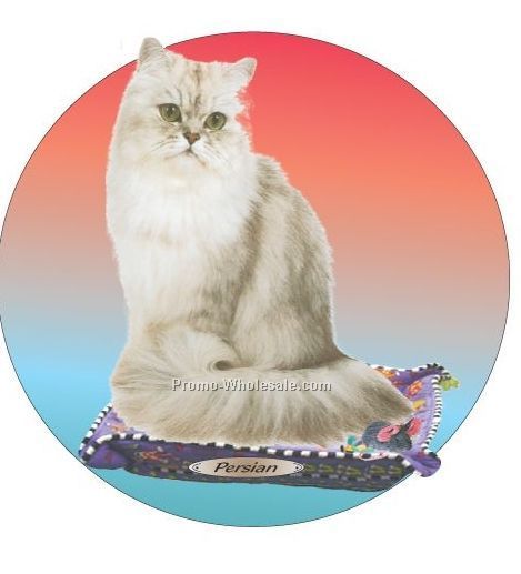 Persian Cat Acrylic Coaster W/ Felt Back