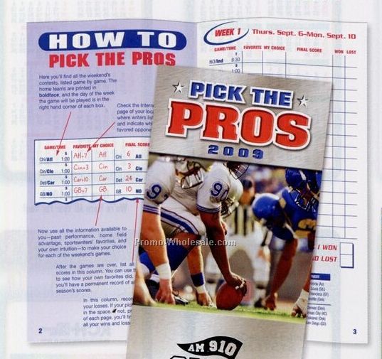 Pick The Pros 2009 Pro Football Guide Card