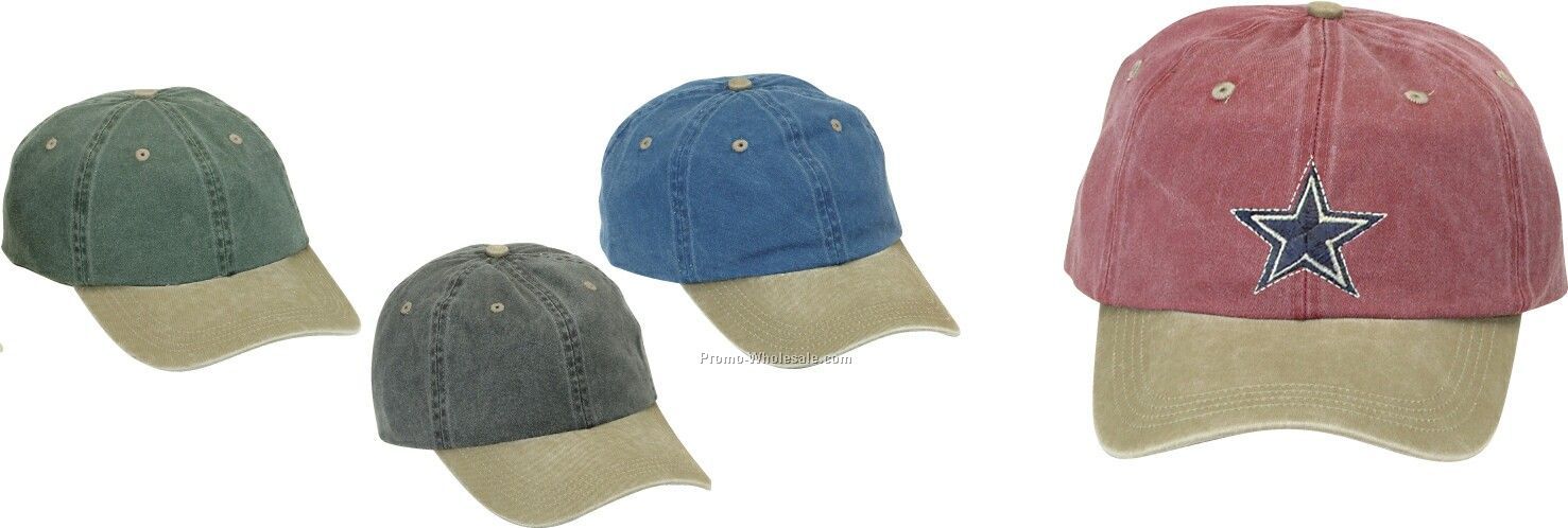 Pigment Dyed Washed Cotton Cap-two Tone