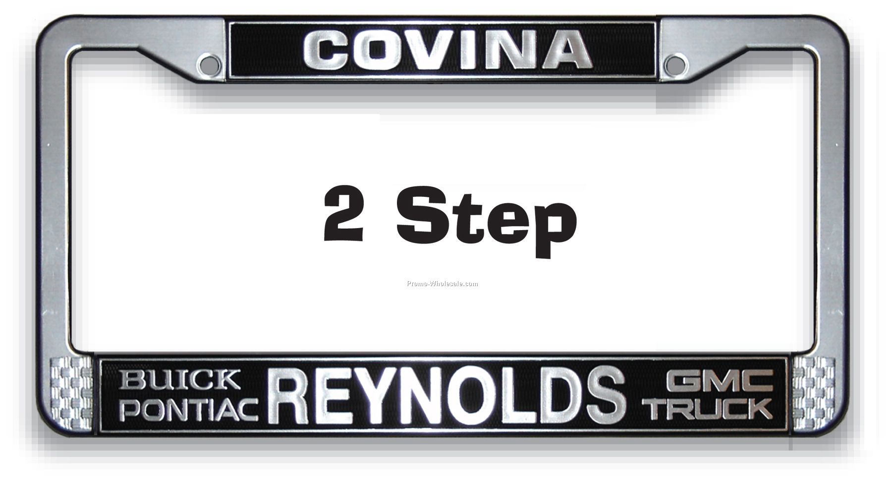 Plastic License Plate Frame With 2 Step Full Print