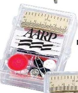 Premium Sewing Kit In Plastic Re-closable Case W/ Scissors