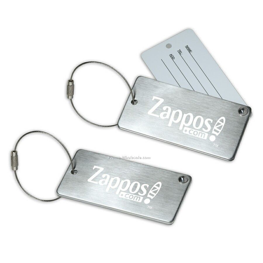 Proper Stainless Steel Luggage Tag With Hide-in Personal Information.