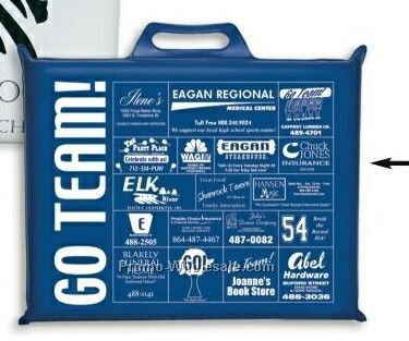 Rectangle Stadium Cushion W/ Handle (1 Color/Screen Print/1 Side)