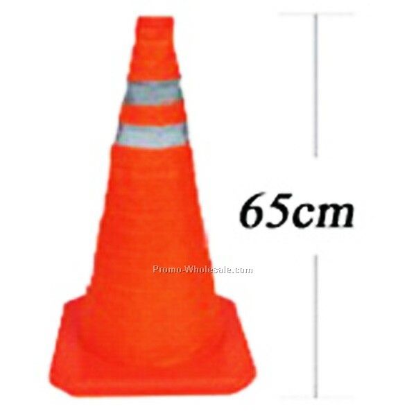 Retractable Traffic Cone W/2 Stripe