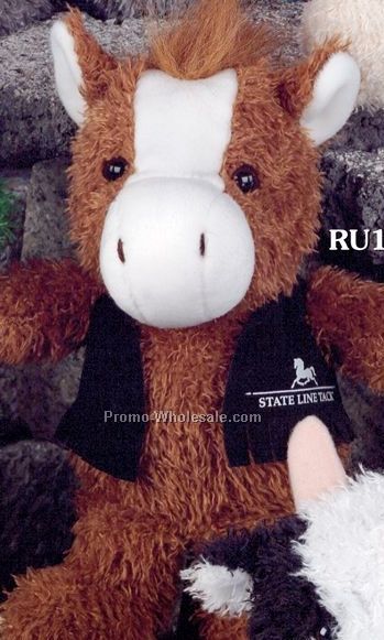 Ruddly Family Stuffed Brown/ White Pony (10")