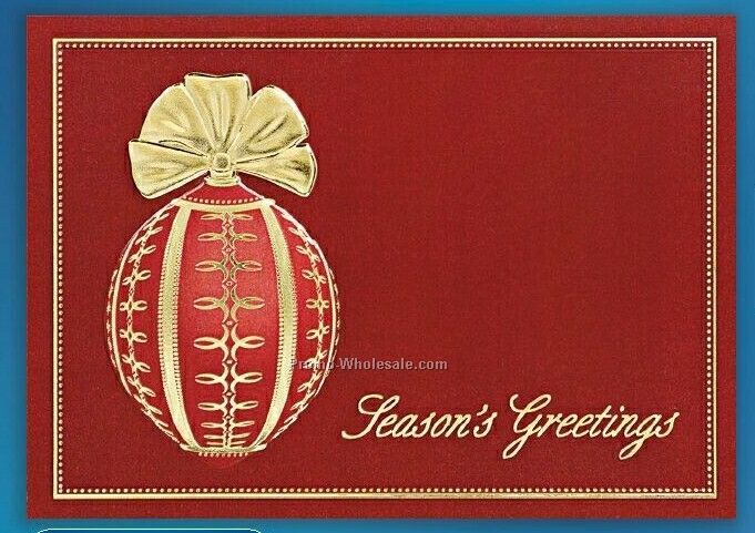 Season's Greetings/ Ornament Holiday Greeting Card (Thru 6/1)