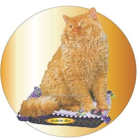 Selkirk Rex Cat Acrylic Coaster W/ Felt Back