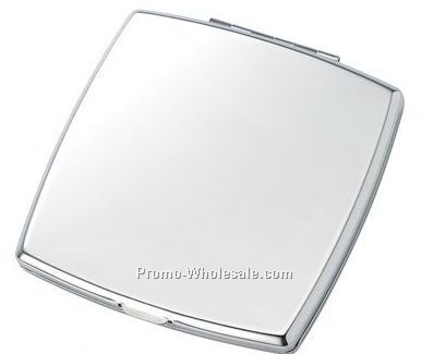Silver Square Compact Mirror