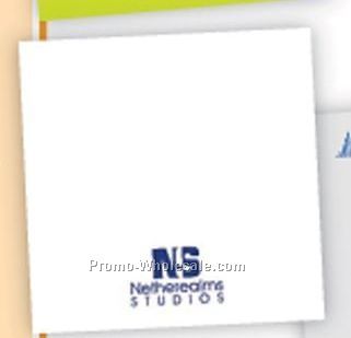 Small Run 4" Adhesive Edge Sticky note pad W/ 2 Color Imprint