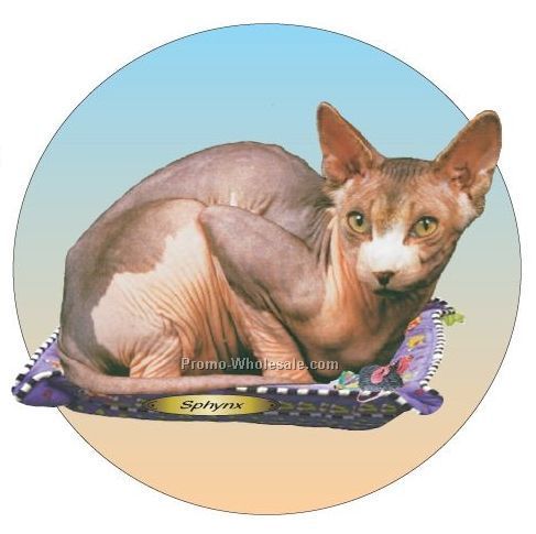 Sphynx Cat Acrylic Coaster W/ Felt Back