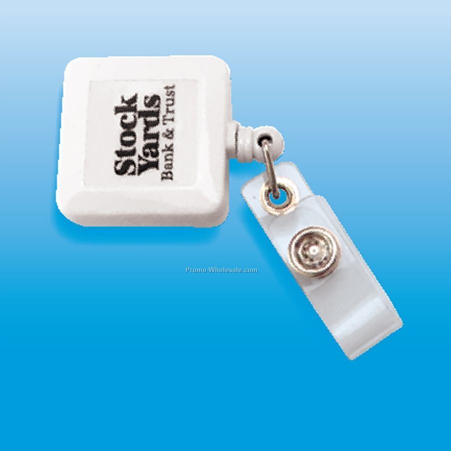 Square Badge Holder W/ Retractable Cord