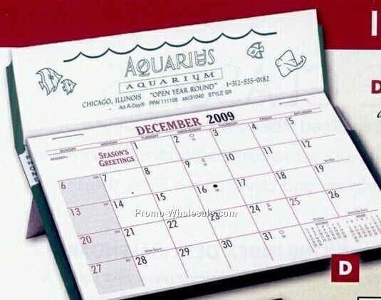 Sr- 6-1/2" White & Green Rite-a-date Calendar W/ Phone Index (After June 1)