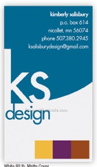 Standard Full Color Matte Business Card (Full Color Front/ Black Back Copy)