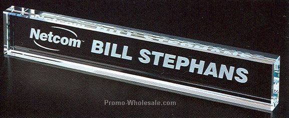 Starfire Clear Glass Nameplate