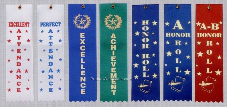 Stock Award Ribbons (Card & String) - A-b Honor Roll