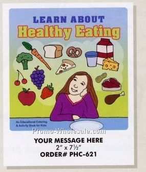 Stock Design Health Theme Coloring Book - Healthy Eating (8-1/2"x11")