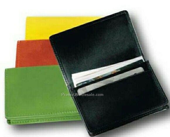 Synthetic Leather Fully Gusseted Business Card Case