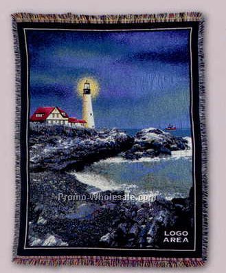 Tapestry Stock Woven Throws - Lighthouse (53"x67")