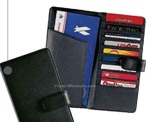 Top Grain Leather Document Holder With Snap