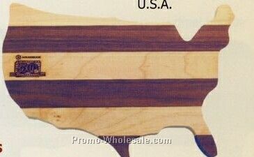United States Shaped Wood Cutting Board
