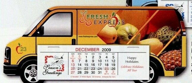 Utility Van - Custom Full Color Die Cut Calendar - Before June 1