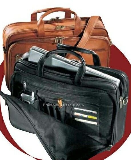 Vaqueta Napa Leather Organizer Laptop Briefcase