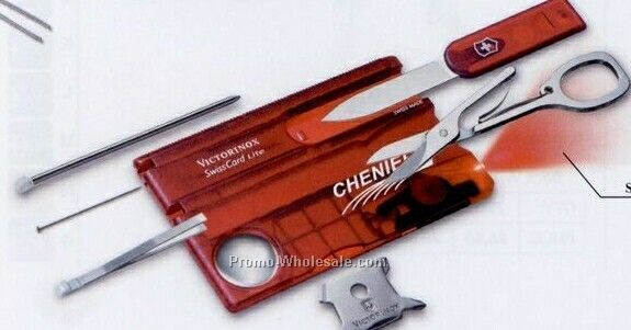 Victorinox Swisscard Swiss Army Set - Translucent Ruby Red