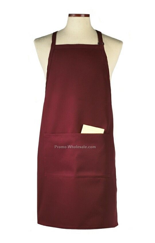 Wolfmark Deluxe Long Bib Apron - Maroon