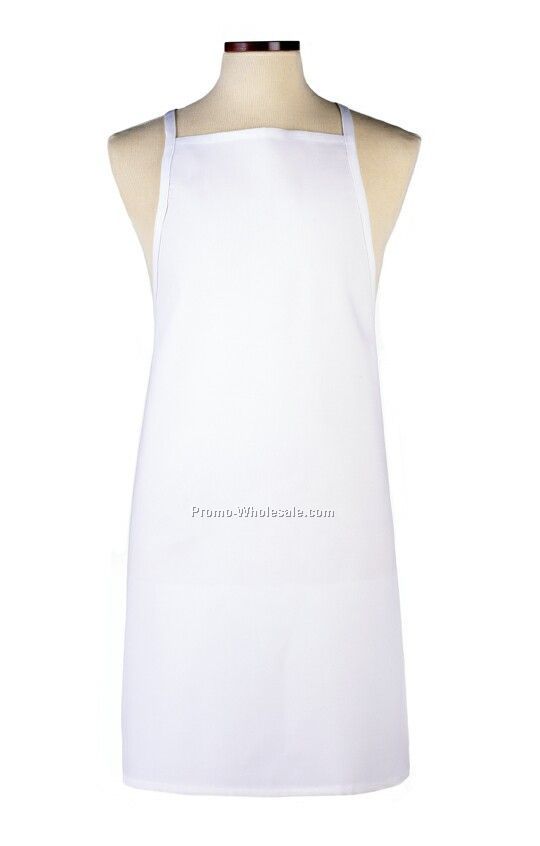 Wolfmark Standard Long Bib Apron - White