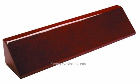 Wooden Desk Wedge - 10"x2" Rosewood Piano Finish (Plate Included)