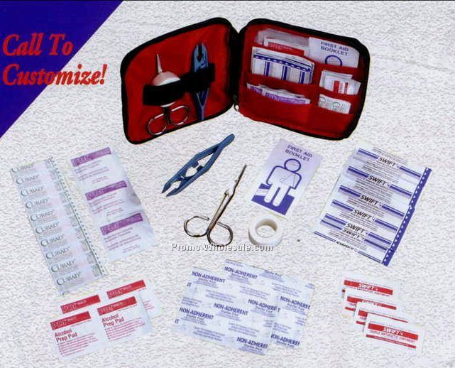 Zippered First Aid Kit - 43 Piece (5-1/2"x5-1/2"x1")